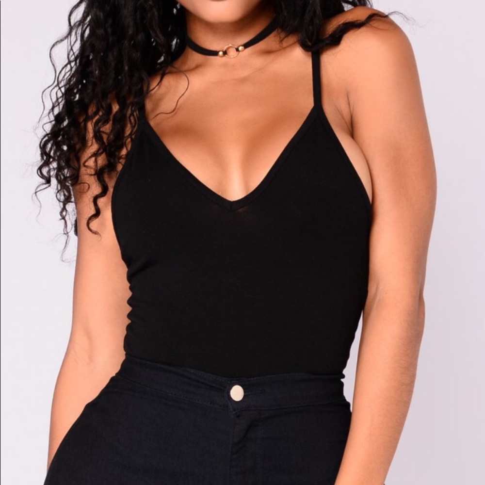 V neck bodysuit